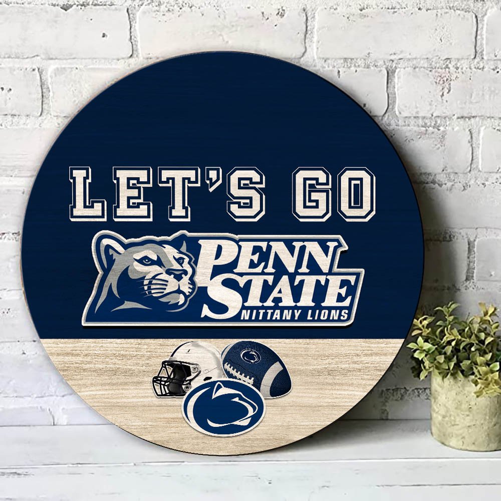 Alternative view of Penn State Nittany Lions Wood Sign 2024 Version, Let's Go Sport Team Sign, Sport Gifts, Home Decorations ETHY-51863