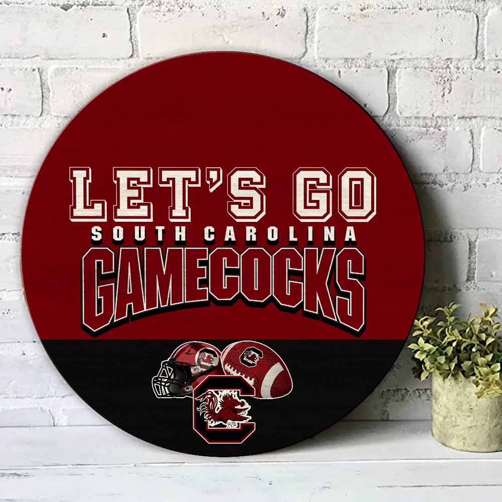 Alternative view of South Carolina Gamecocks Wood Sign 2024 Version, Let's Go Sport Team Sign, Sport Gifts, Home Decorations ETHY-51863