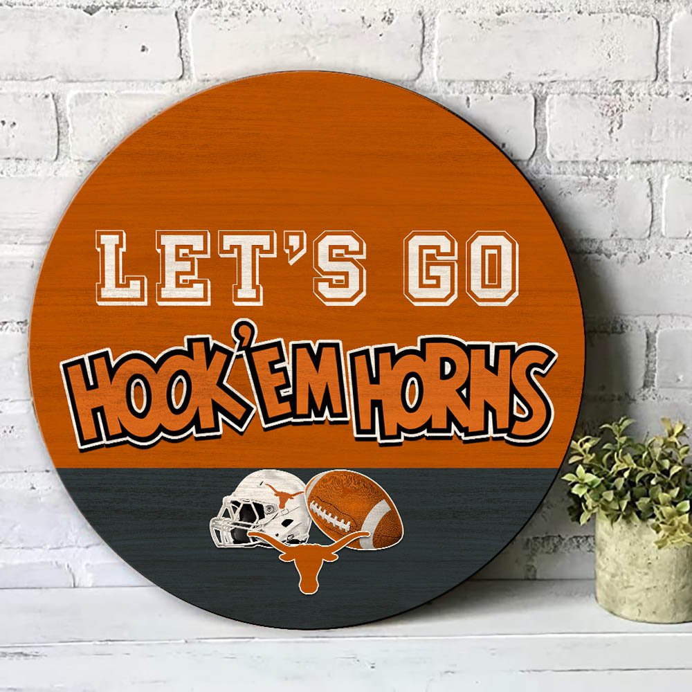 Alternative view of Texas Longhorns Wood Sign 2024 Version, Let's Go Sport Team Sign, Sport Gifts, Home Decorations ETHY-51863