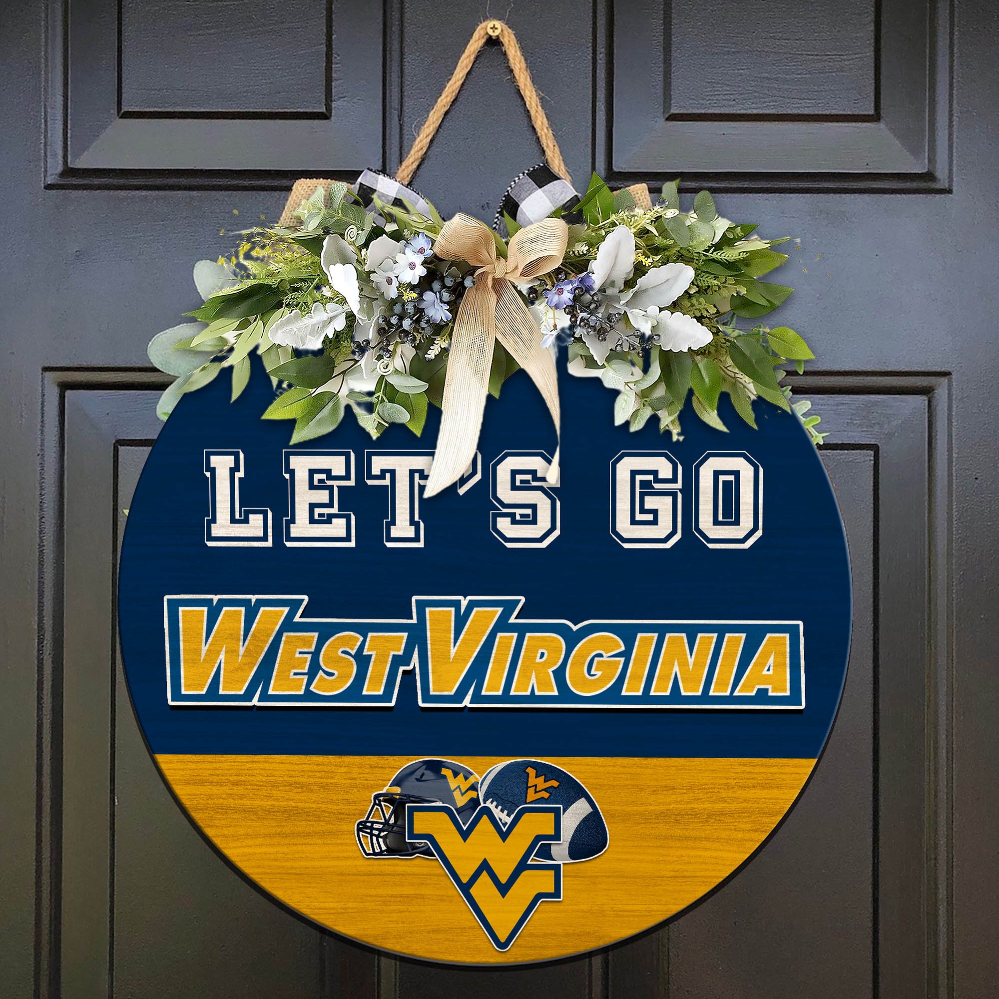 West Virginia Mountaineers Wood Sign 2024 Version, Let's Go Sport Team Sign, Sport Gifts, Home Decorations ETHY-51863