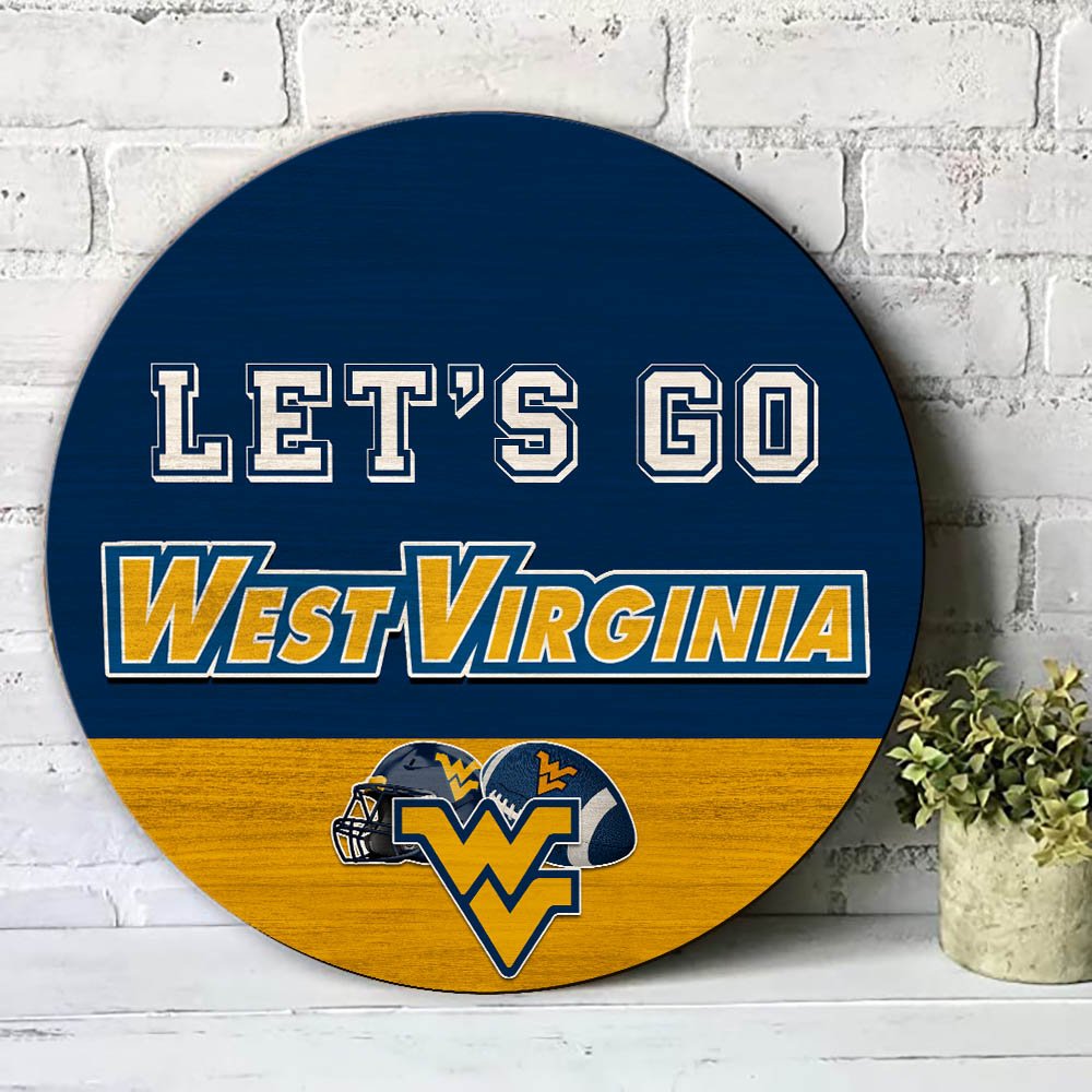 Alternative view of West Virginia Mountaineers Wood Sign 2024 Version, Let's Go Sport Team Sign, Sport Gifts, Home Decorations ETHY-51863