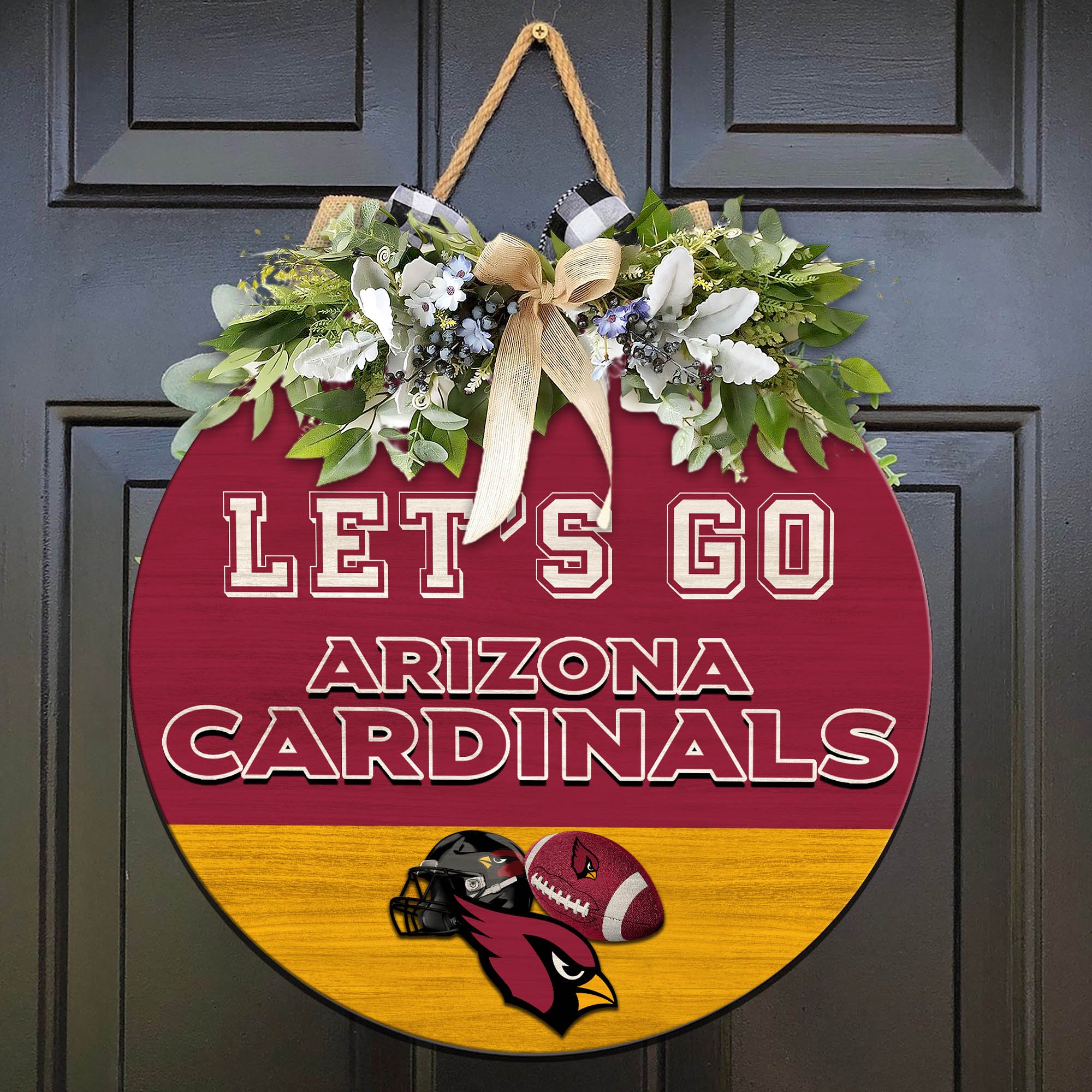 Arizona Cardinals Wood Sign 2024 Version, Let's Go Sport Team Sign, Sport Gifts, Home Decorations ETHY-51863
