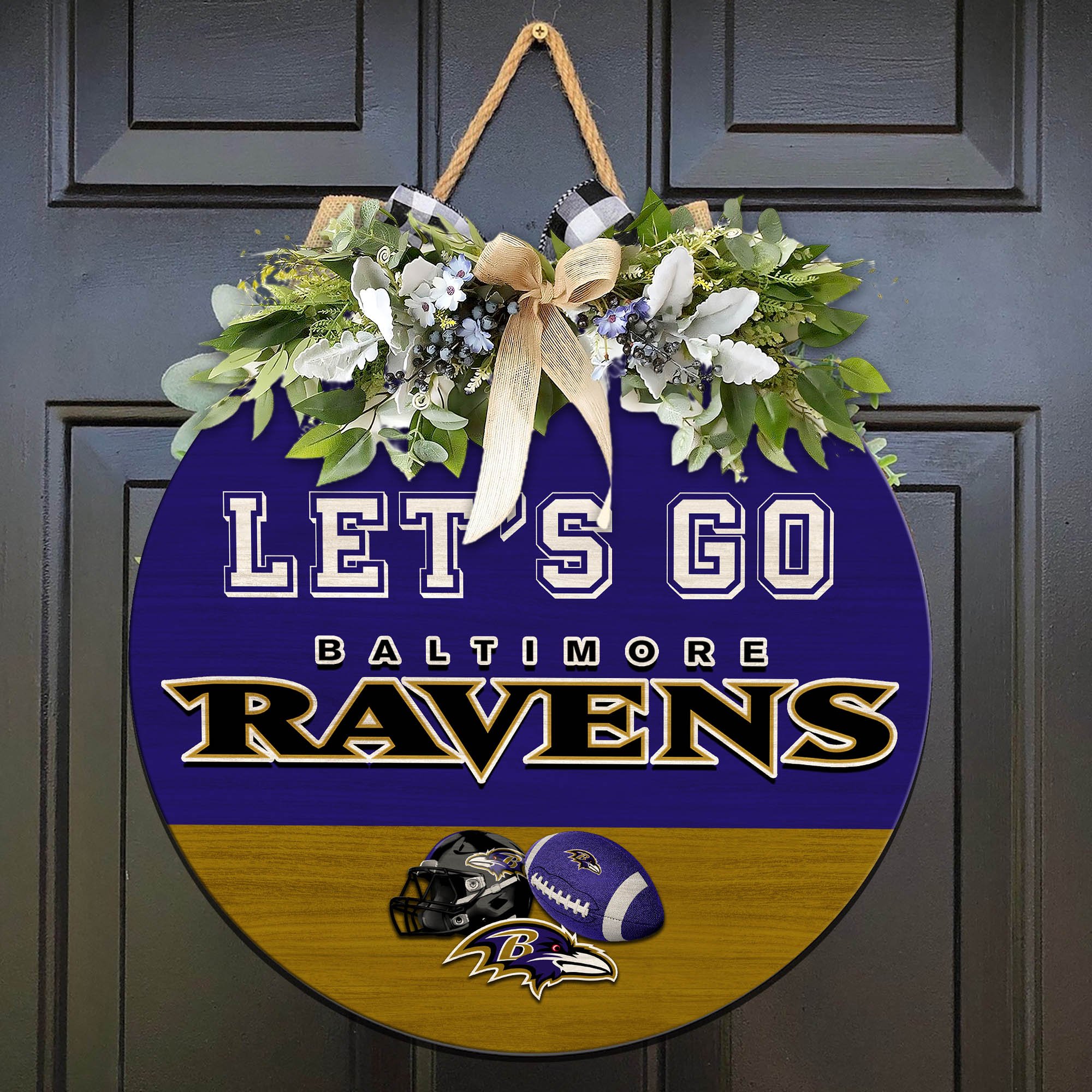 Baltimore Ravens Wood Sign 2024 Version, Let's Go Sport Team Sign, Sport Gifts, Home Decorations ETHY-51863
