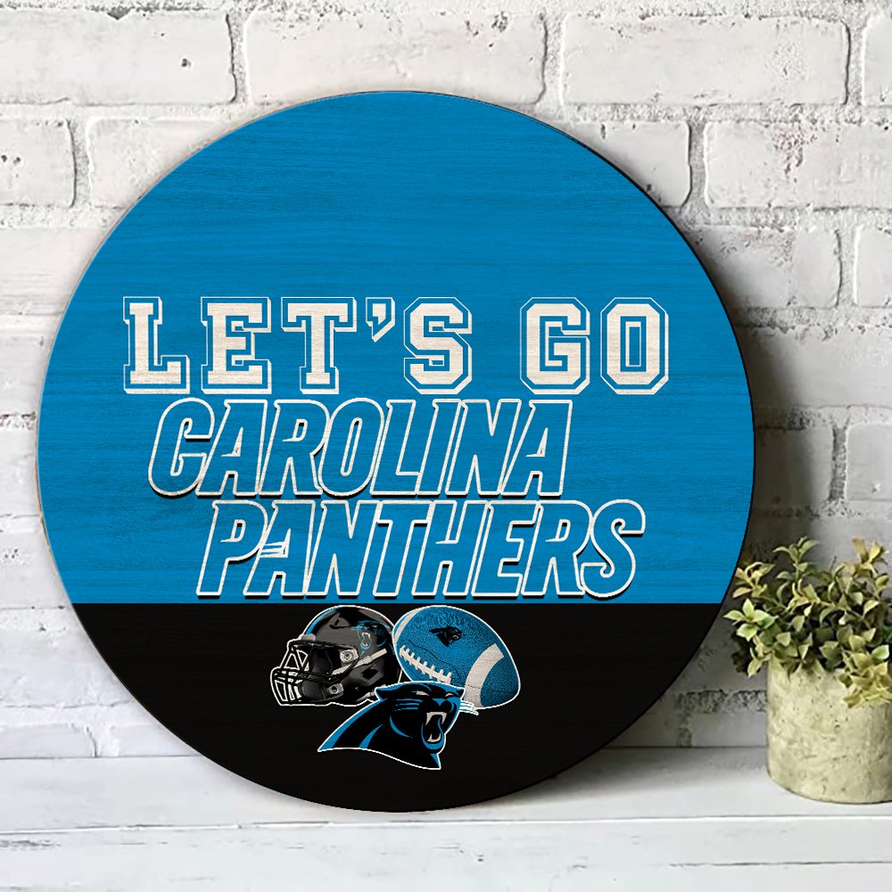 Alternative view of Carolina Panthers Wood Sign 2024 Version, Let's Go Sport Team Sign, Sport Gifts, Home Decorations ETHY-51863