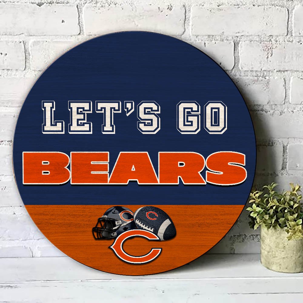 Alternative view of Chicago Bears Wood Sign 2024 Version, Let's Go Sport Team Sign, Sport Gifts, Home Decorations ETHY-51863