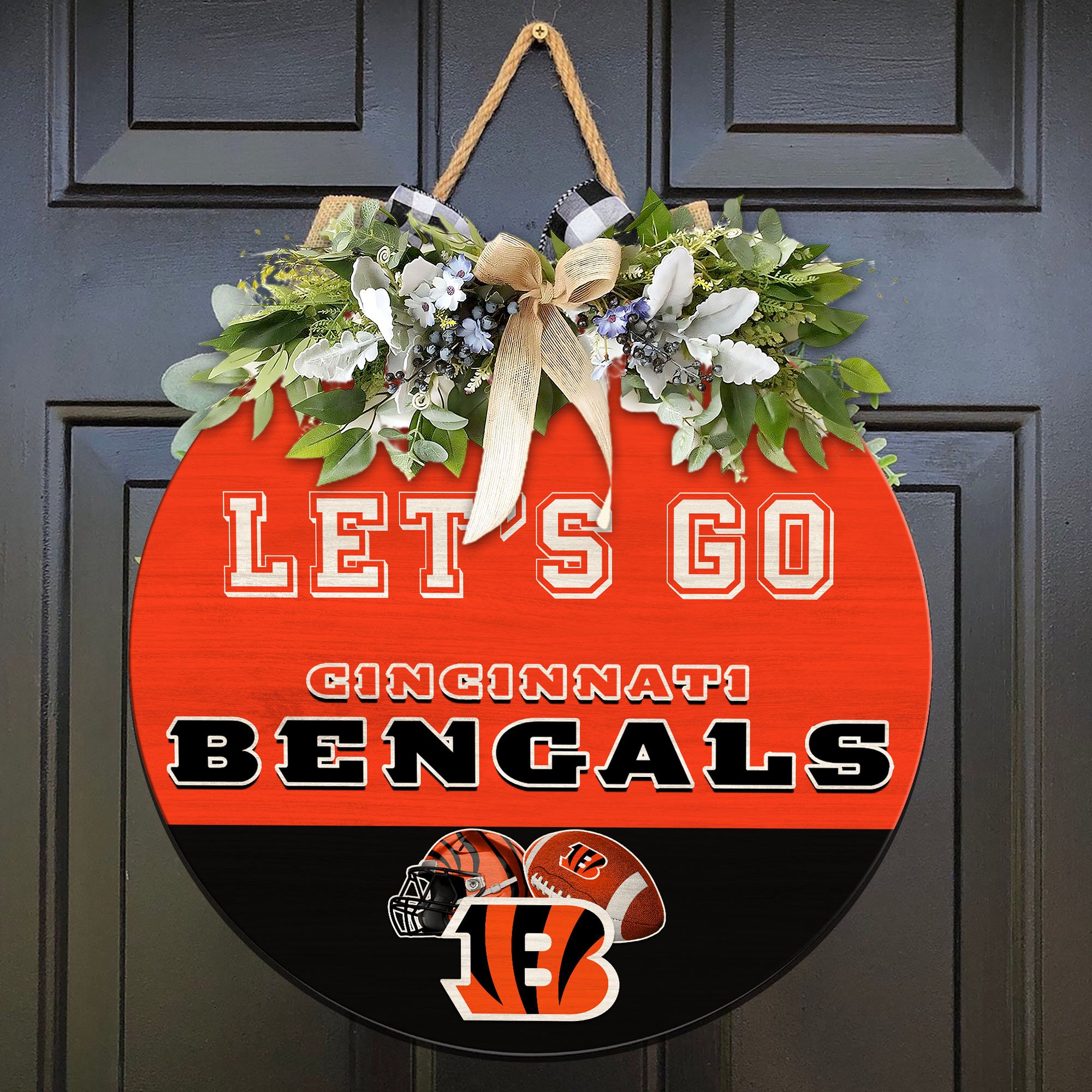Cincinnati Bengals Wood Sign 2024 Version, Let's Go Sport Team Sign, Sport Gifts, Home Decorations ETHY-51863