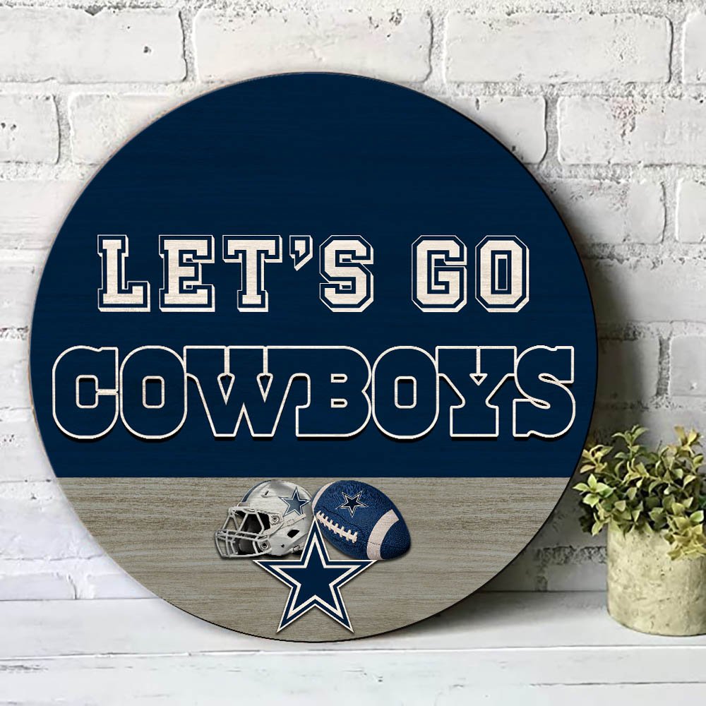 Alternative view of Dallas Cowboys Wood Sign 2024 Version, Let's Go Sport Team Sign, Sport Gifts, Home Decorations ETHY-51863