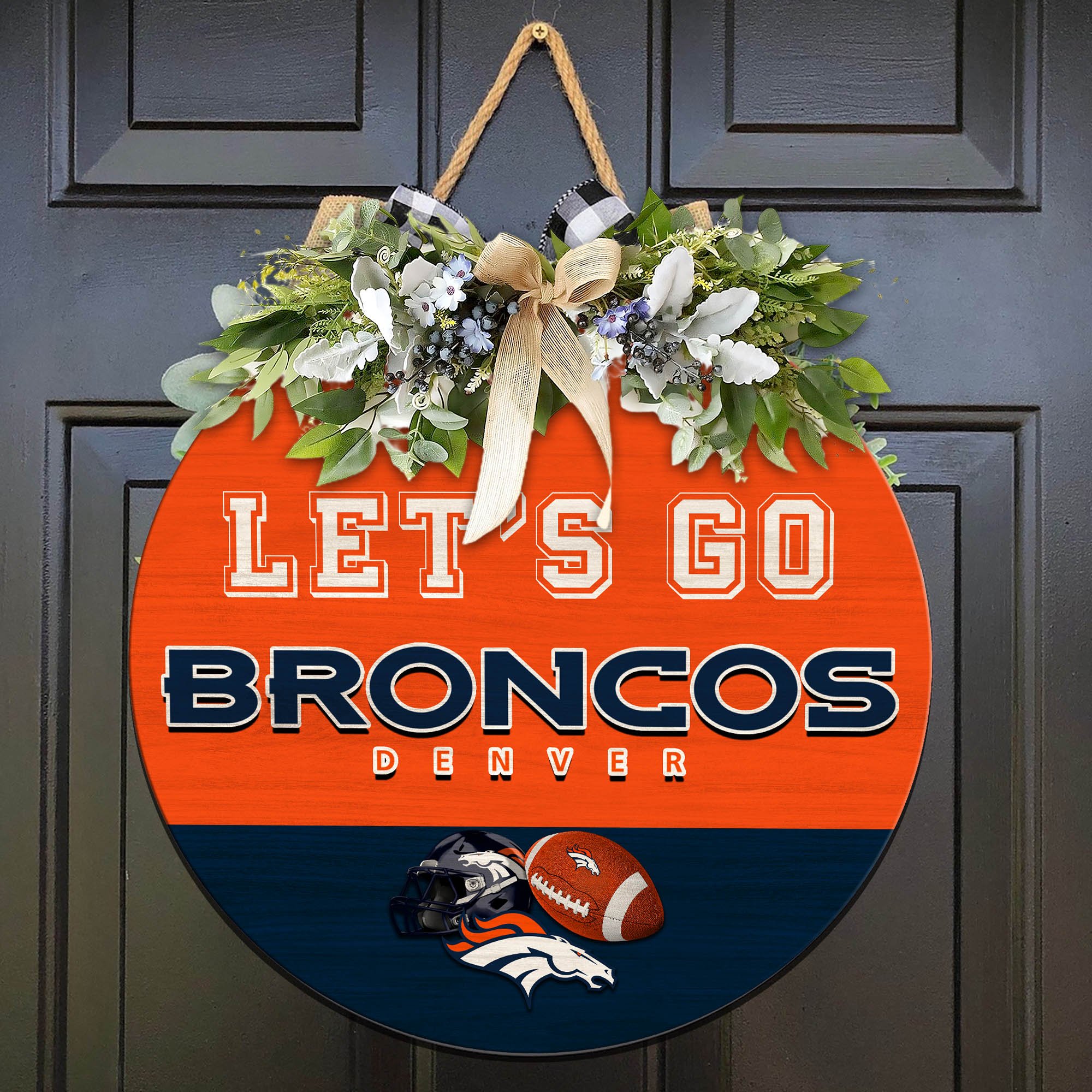 Denver Broncos Wood Sign 2024 Version, Let's Go Sport Team Sign, Sport Gifts, Home Decorations ETHY-51863