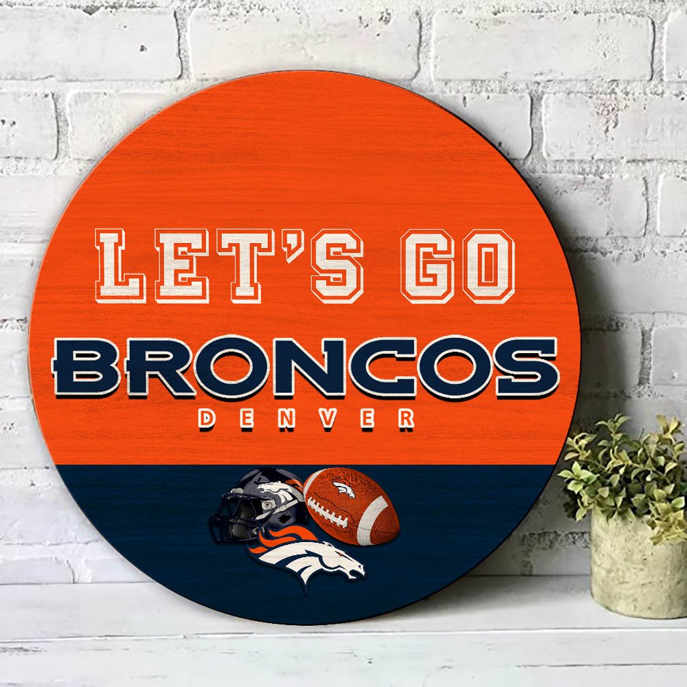 Alternative view of Denver Broncos Wood Sign 2024 Version, Let's Go Sport Team Sign, Sport Gifts, Home Decorations ETHY-51863