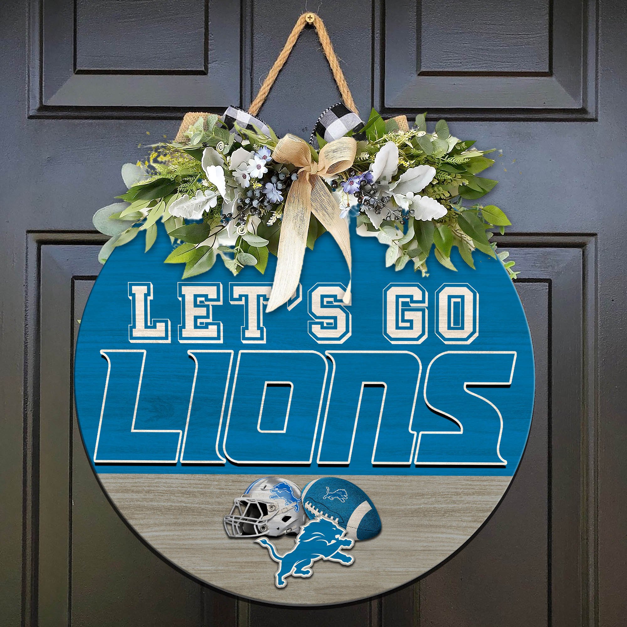 Detroit Lions Wood Sign 2024 Version, Let's Go Sport Team Sign, Sport Gifts, Home Decorations ETHY-51863