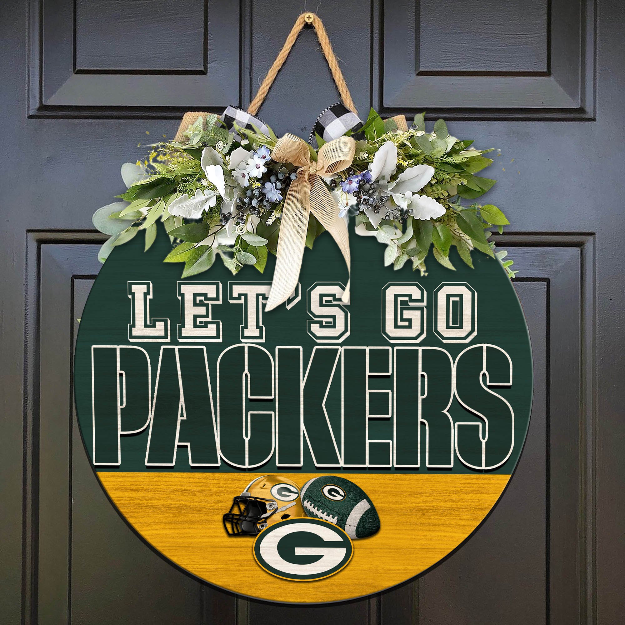 Green Bay Packers Wood Sign 2024 Version, Let's Go Sport Team Sign, Sport Gifts, Home Decorations ETHY-51863