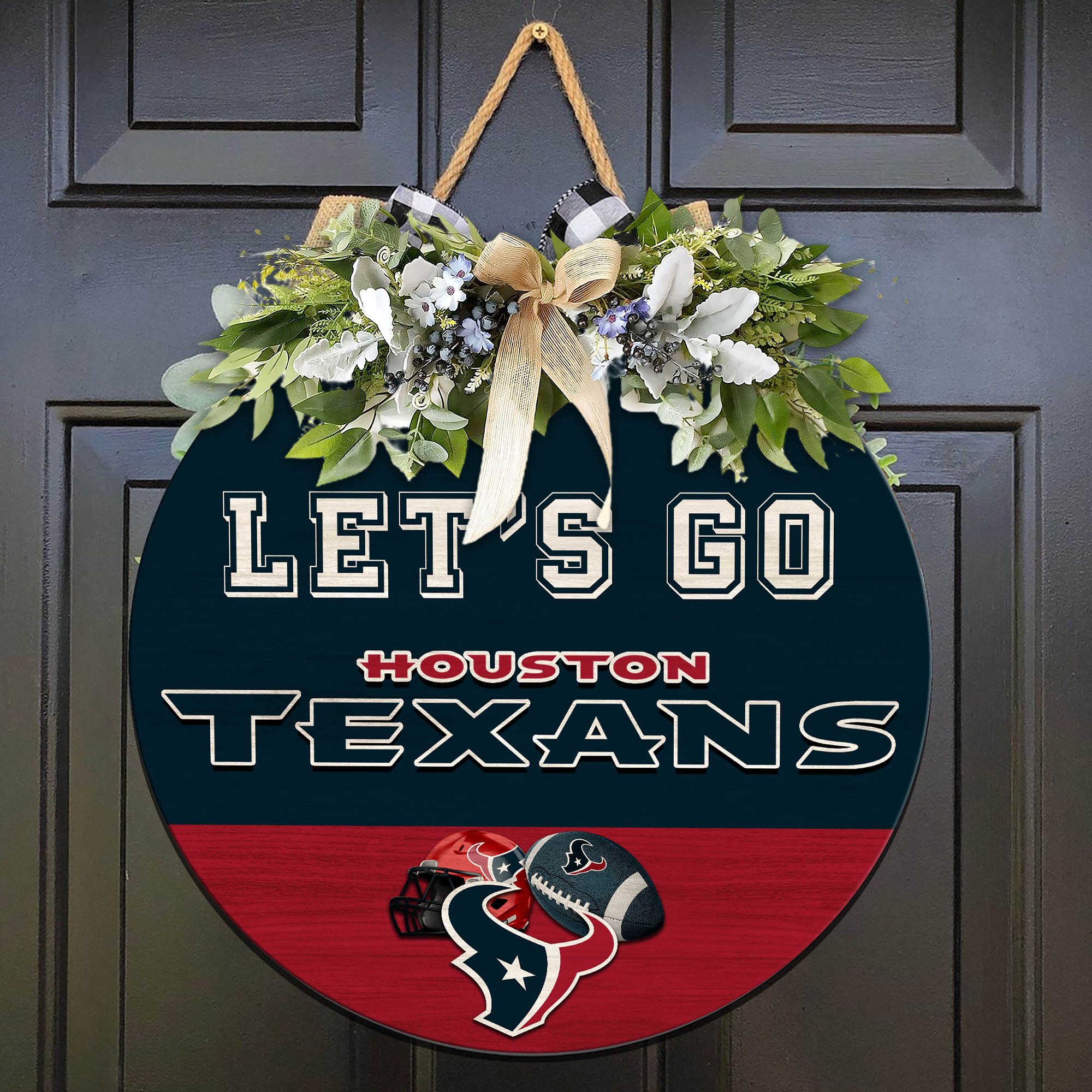Houston Texans Wood Sign 2024 Version, Let's Go Sport Team Sign, Sport Gifts, Home Decorations ETHY-51863
