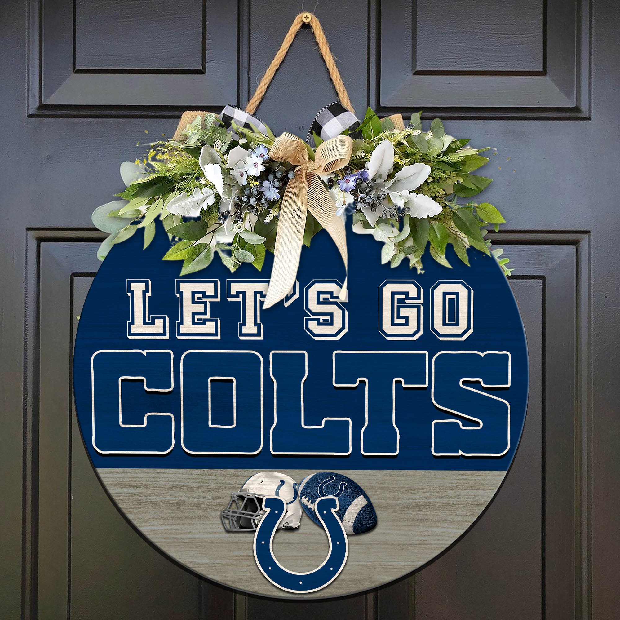 Indianapolis Colts Wood Sign 2024 Version, Let's Go Sport Team Sign, Sport Gifts, Home Decorations ETHY-51863