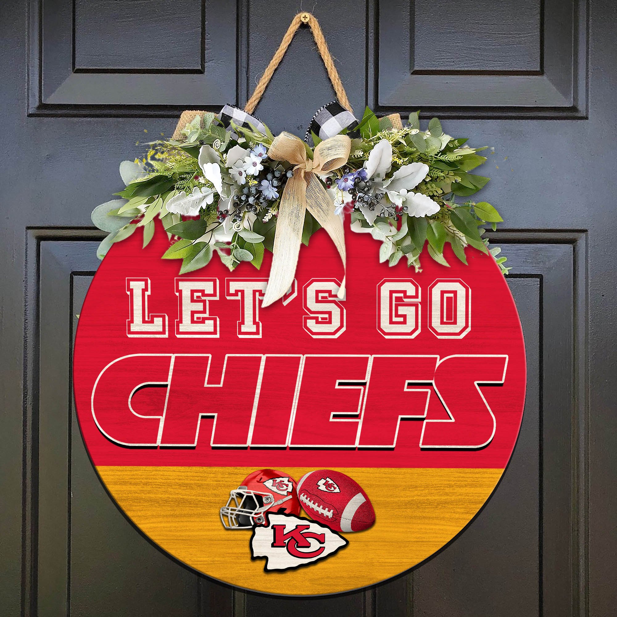 Kansas City Chiefs Wood Sign 2024 Version, Let's Go Sport Team Sign, Sport Gifts, Home Decorations ETHY-51863