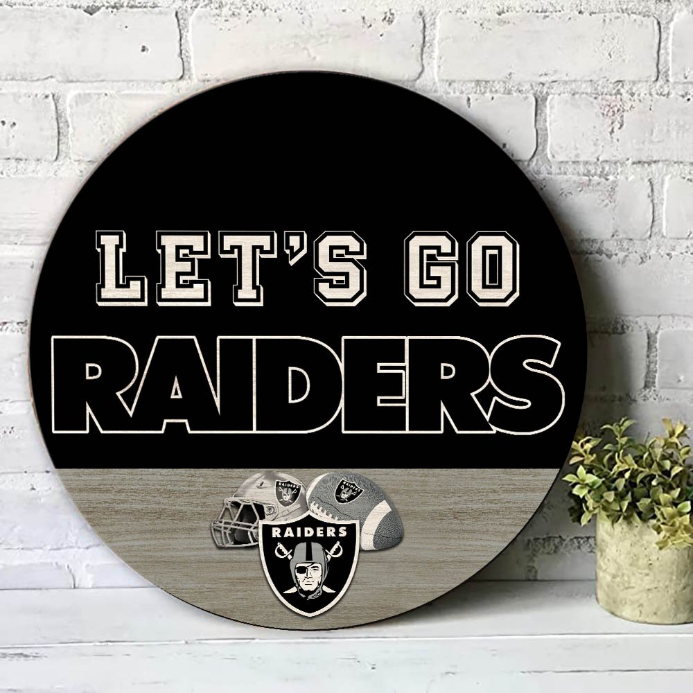 Alternative view of Las Vegas Raiders Wood Sign 2024 Version, Let's Go Sport Team Sign, Sport Gifts, Home Decorations ETHY-51863