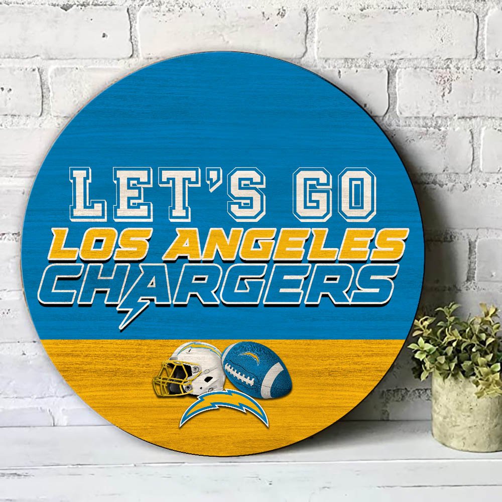 Alternative view of Los Angeles Chargers Wood Sign 2024 Version, Let's Go Sport Team Sign, Sport Gifts, Home Decorations ETHY-51863