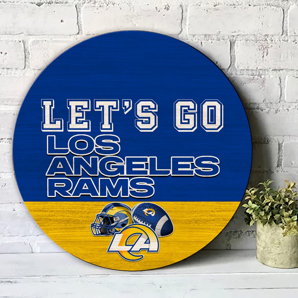 Alternative view of Los Angeles Ram Wood Sign 2024 Version, Let's Go Sport Team Sign, Sport Gifts, Home Decorations ETHY-51863
