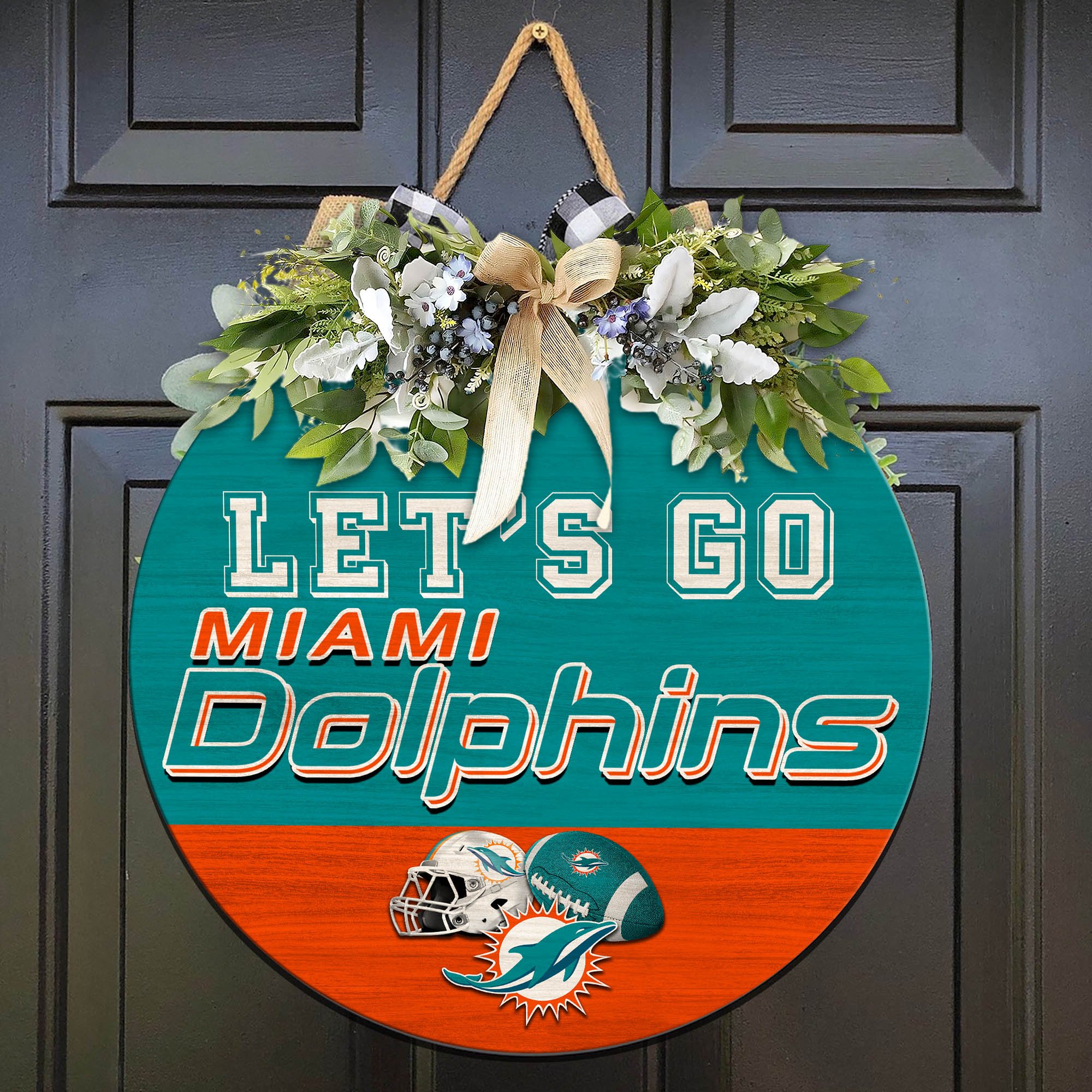 Miami Dolphins Wood Sign 2024 Version, Let's Go Sport Team Sign, Sport Gifts, Home Decorations ETHY-51863