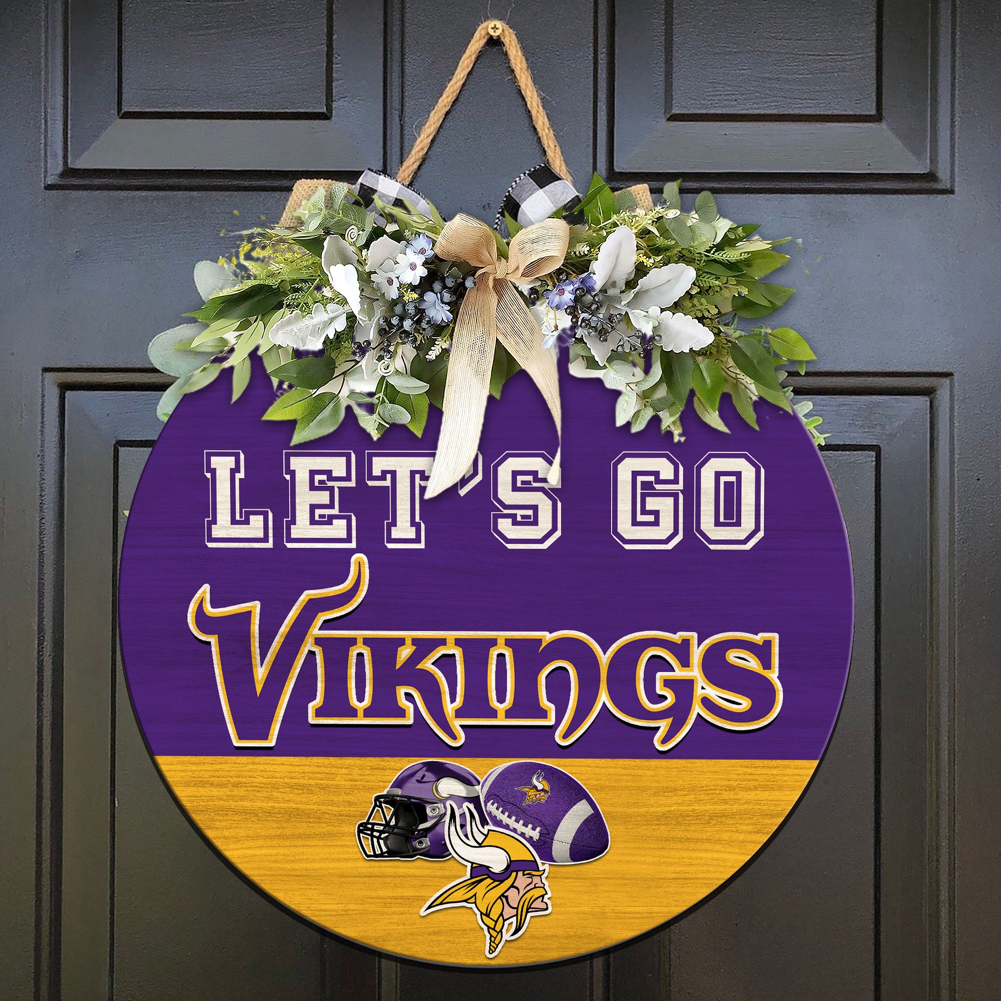 Minnesota Vikings Wood Sign 2024 Version, Let's Go Sport Team Sign, Sport Gifts, Home Decorations ETHY-51863