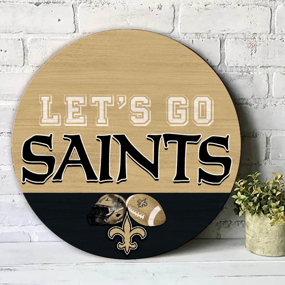 Alternative view of New Orleans Saints Wood Sign 2024 Version, Let's Go Sport Team Sign, Sport Gifts, Home Decorations ETHY-51863
