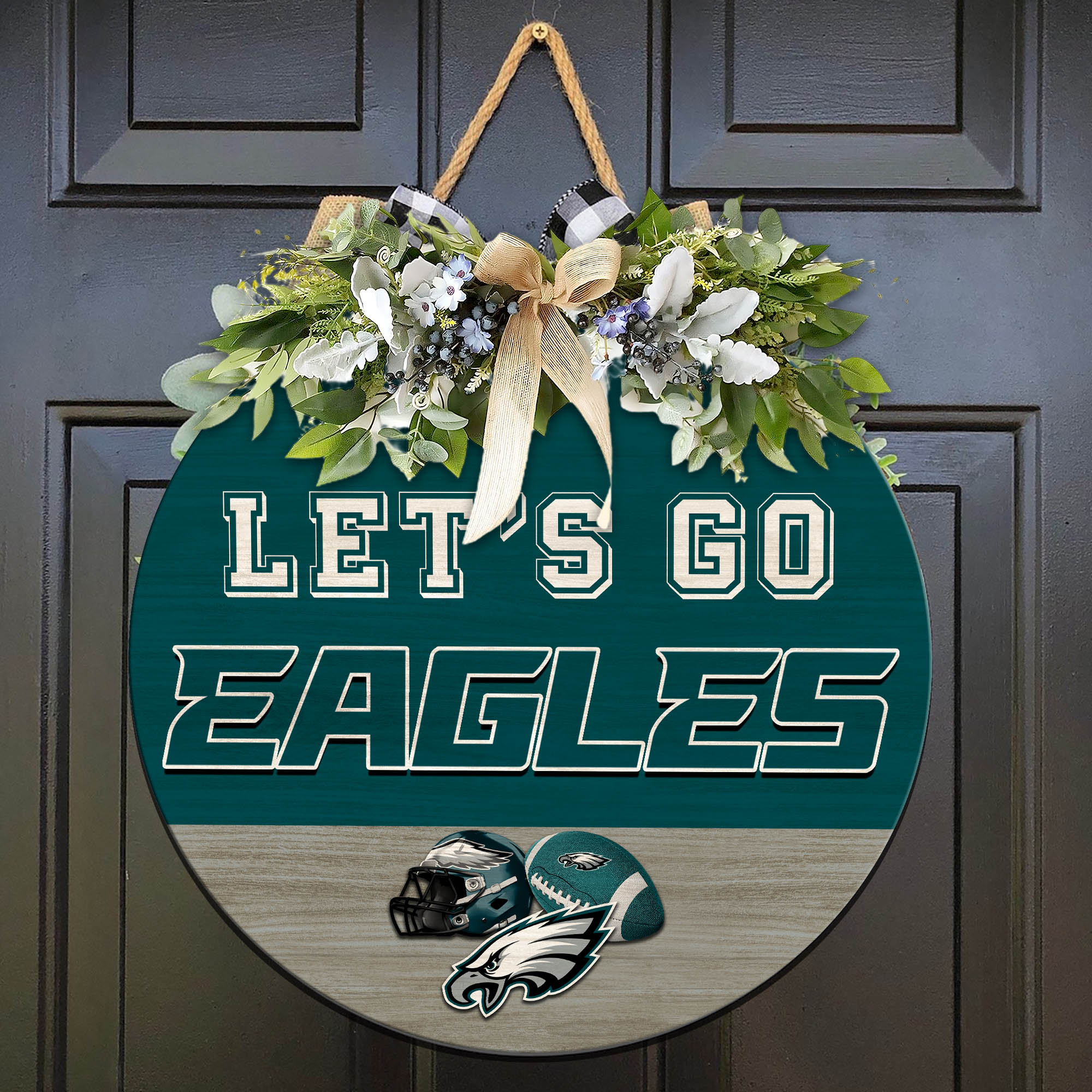 Philadelphia Eagles Wood Sign 2024 Version, Let's Go Sport Team Sign, Sport Gifts, Home Decorations ETHY-51863
