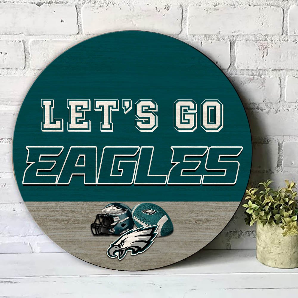 Alternative view of Philadelphia Eagles Wood Sign 2024 Version, Let's Go Sport Team Sign, Sport Gifts, Home Decorations ETHY-51863