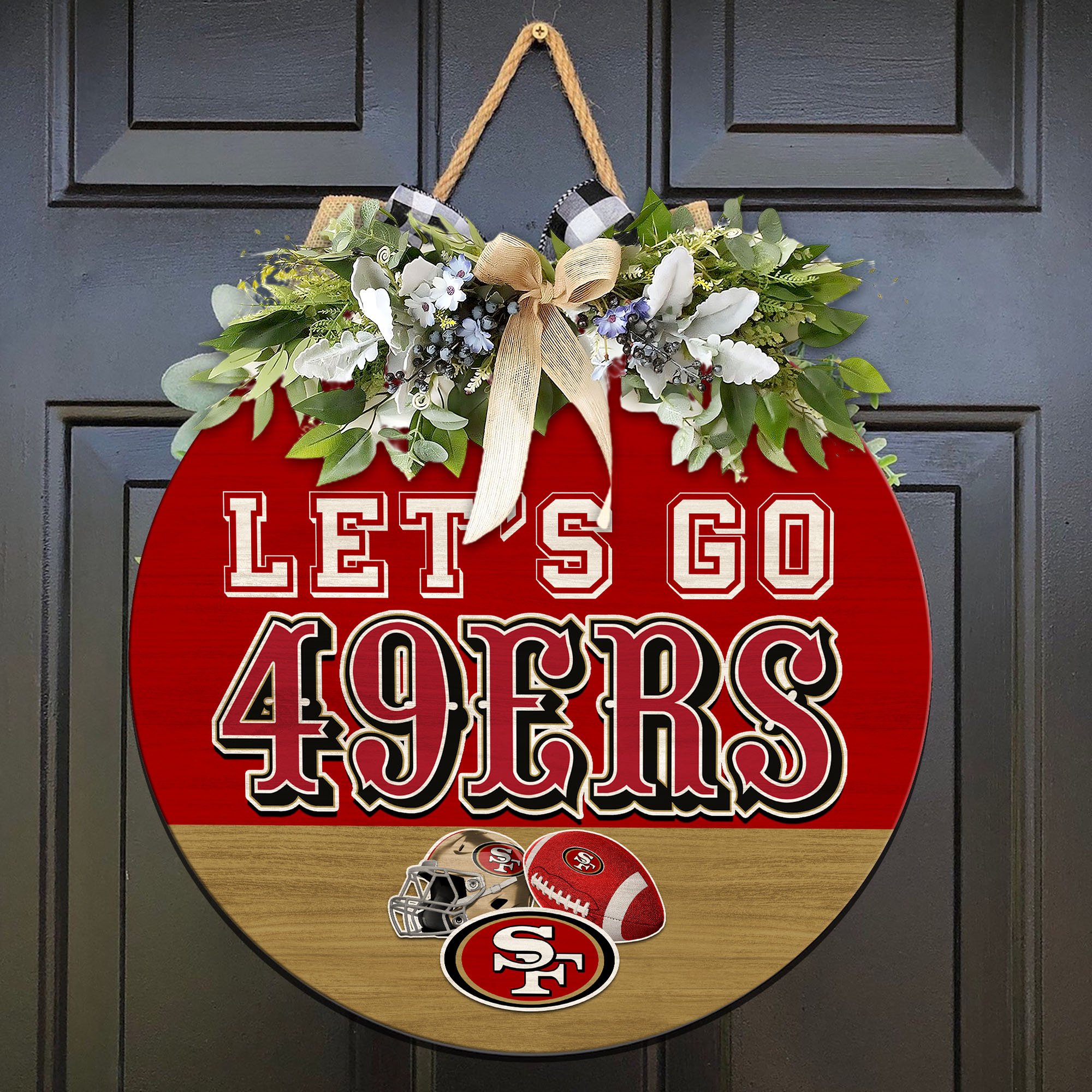 San Francisco 49ers Wood Sign 2024 Version, Let's Go Sport Team Sign, Sport Gifts, Home Decorations ETHY-51863