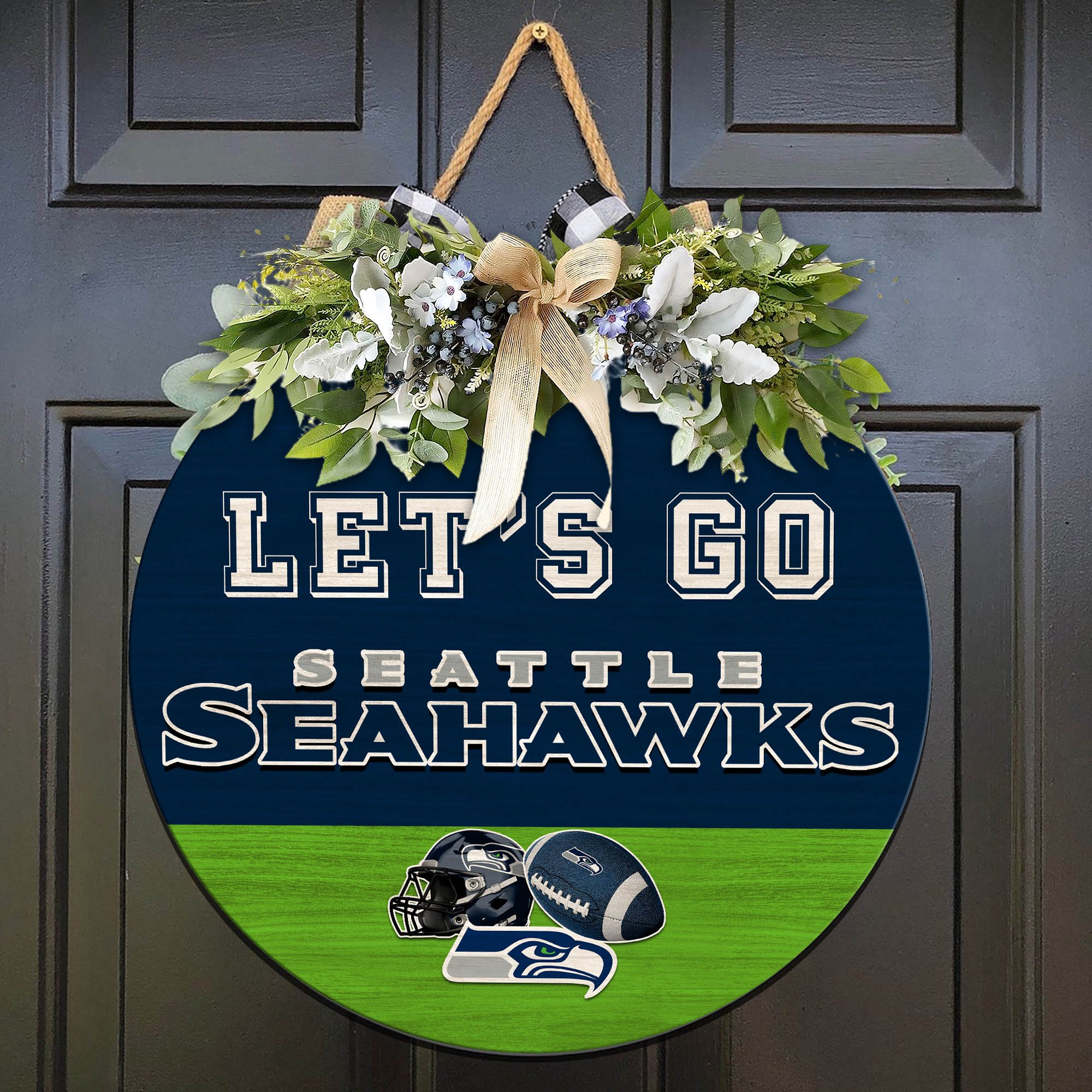 Seattle Seahawks Wood Sign 2024 Version, Let's Go Sport Team Sign, Sport Gifts, Home Decorations ETHY-51863