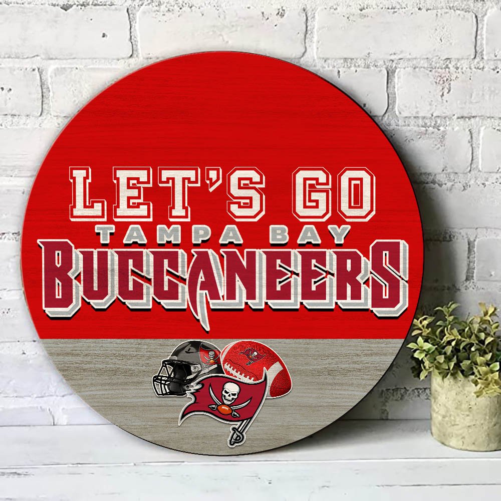 Alternative view of Tampa Bay Buccaneers Wood Sign 2024 Version, Let's Go Sport Team Sign, Sport Gifts, Home Decorations ETHY-51863