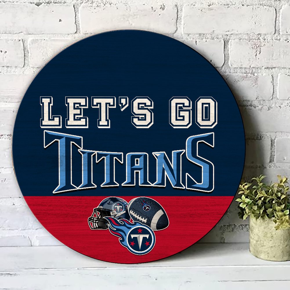 Alternative view of Tennessee Titans Wood Sign 2024 Version, Let's Go Sport Team Sign, Sport Gifts, Home Decorations ETHY-51863