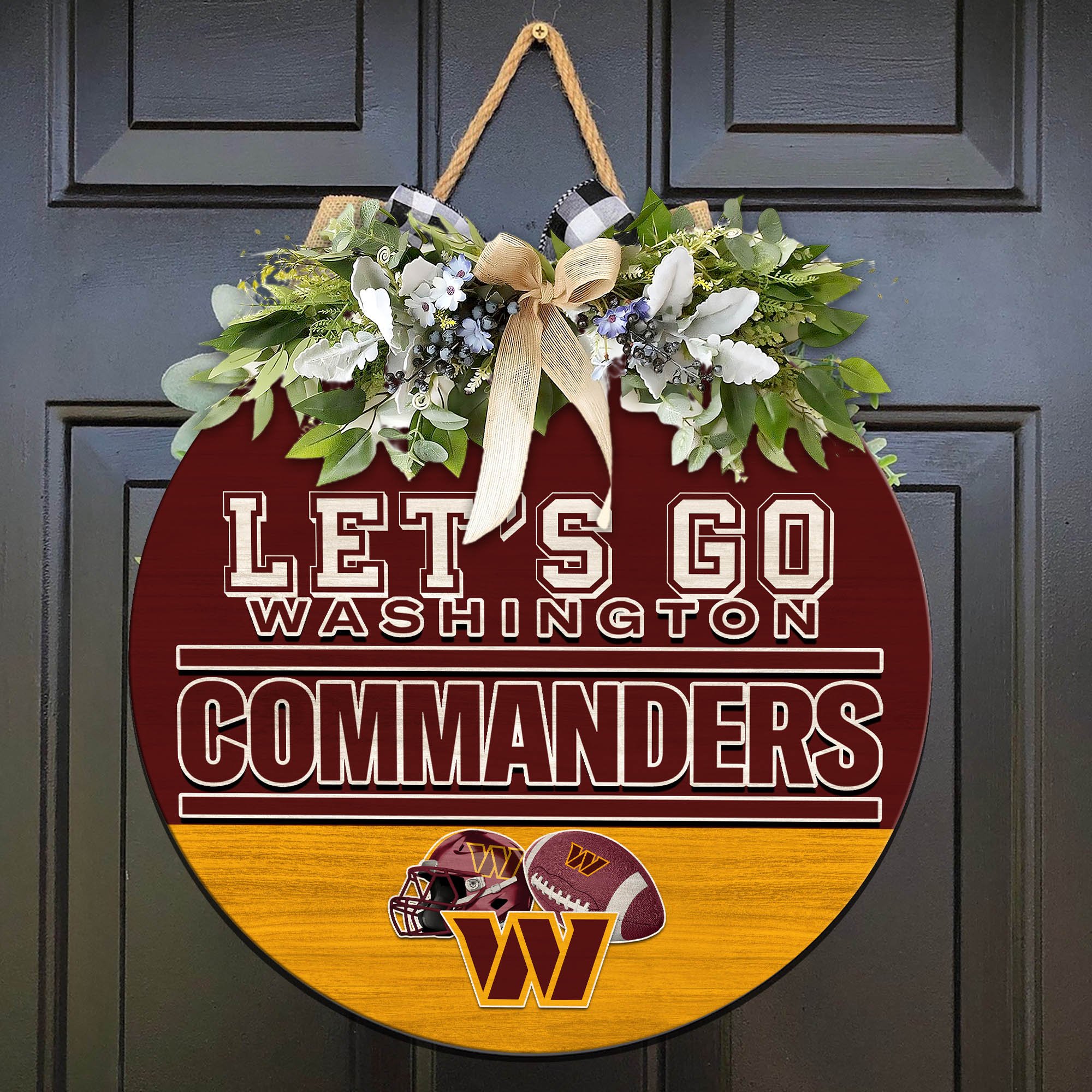 Washington Commanders Wood Sign 2024 Version, Let's Go Sport Team Sign, Sport Gifts, Home Decorations ETHY-51863
