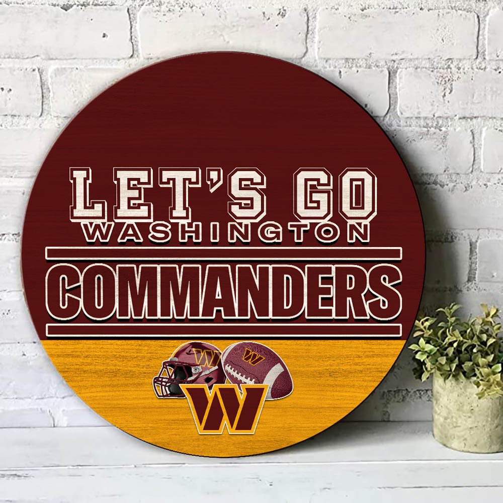 Alternative view of Washington Commanders Wood Sign 2024 Version, Let's Go Sport Team Sign, Sport Gifts, Home Decorations ETHY-51863