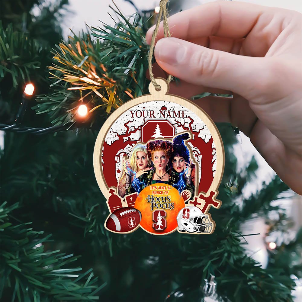 Alternative view of Stanford Cardinal 2 Layered Wooden Ornament 2024 Version Custom Your Name, Hocus Pocus And Sport Team Ornament, Sport Gifts For Fans ETHY-52115