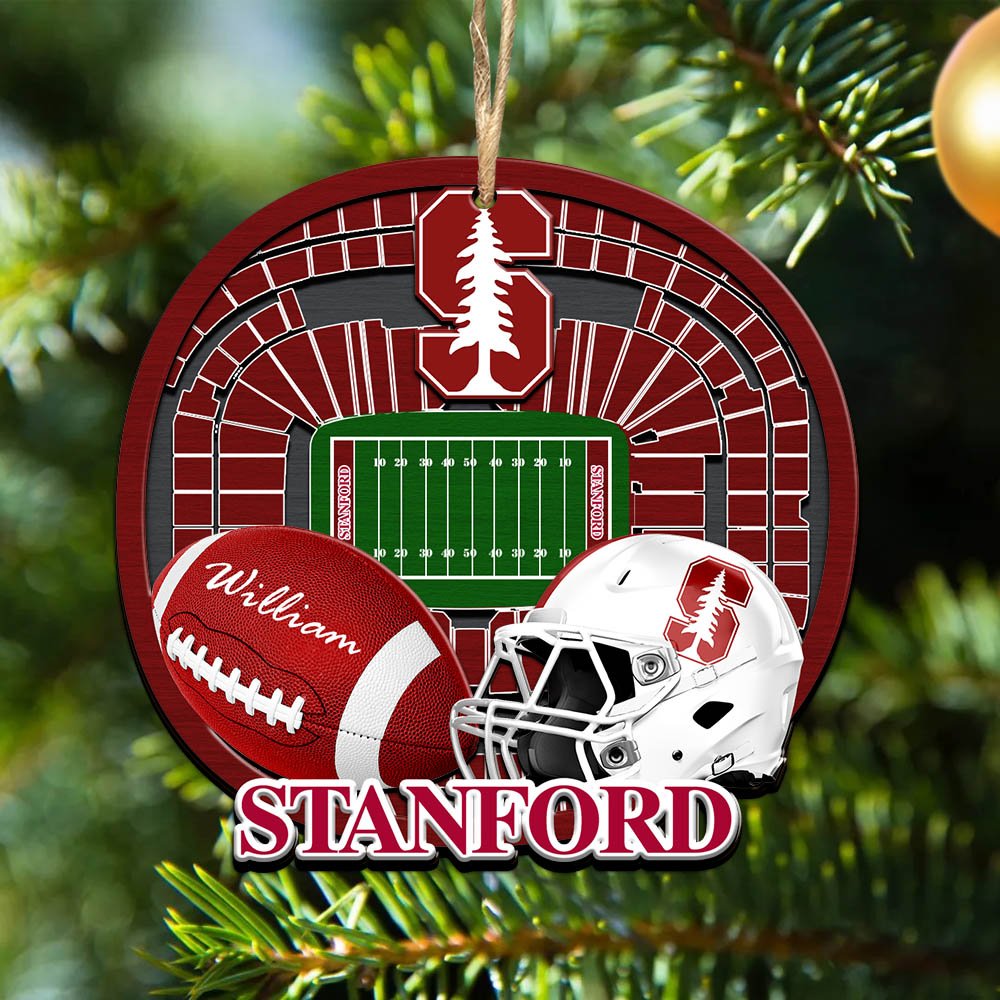 Stanford Cardinal 2 Layered Wooden Ornament 2024 Version Personalized Your Name, Sport Stadium Ornament, Sport Gifts ETHY-52116