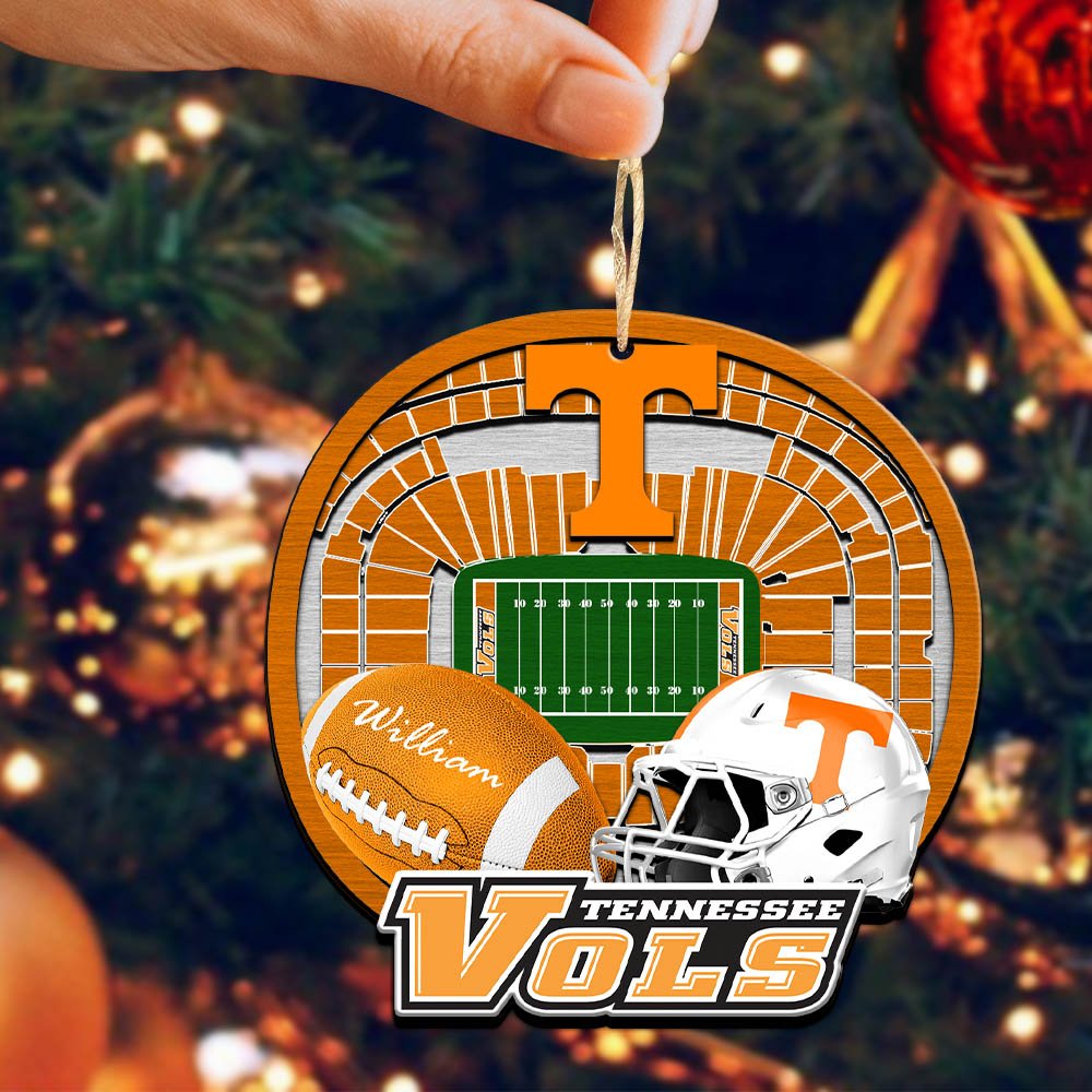 Alternative view of Tennessee Volunteers 2 Layered Wooden Ornament 2024 Version Personalized Your Name, Sport Stadium Ornament, Sport Gifts ETHY-52116