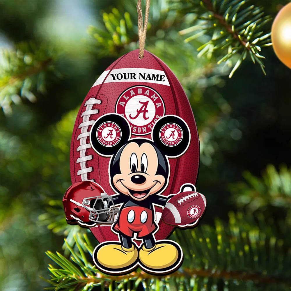 Alternative view of Alabama Crimson Tide 2 Layered Wooden Ornament 2024 Version Custom Your Name, Sport Ornament, Sport Gifts For Lovers, Christmas Decor ETHY-52118
