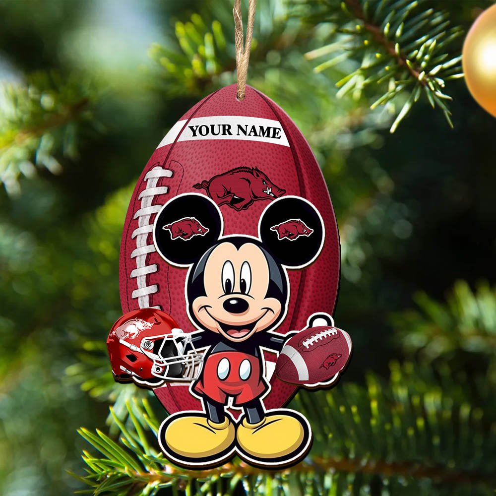 Alternative view of Arkansas Razorbacks 2 Layered Wooden Ornament 2024 Version Custom Your Name, Sport Ornament, Sport Gifts For Lovers, Christmas Decor ETHY-52118