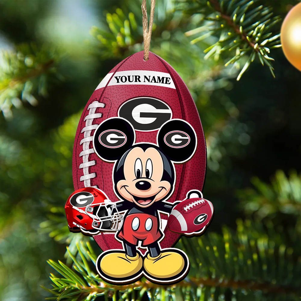 Alternative view of Georgia Bulldogs 2 Layered Wooden Ornament 2024 Version Custom Your Name, Sport Ornament, Sport Gifts For Lovers, Christmas Decor ETHY-52118
