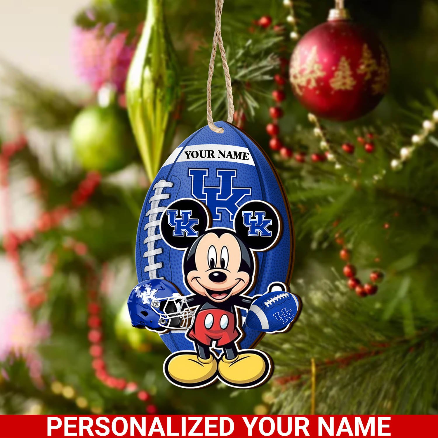 Kentucky Wildcats 2 Layered Wooden Ornament 2024 Version Custom Your Name, Sport Ornament, Sport Gifts For Lovers, Christmas Decor ETHY-52118