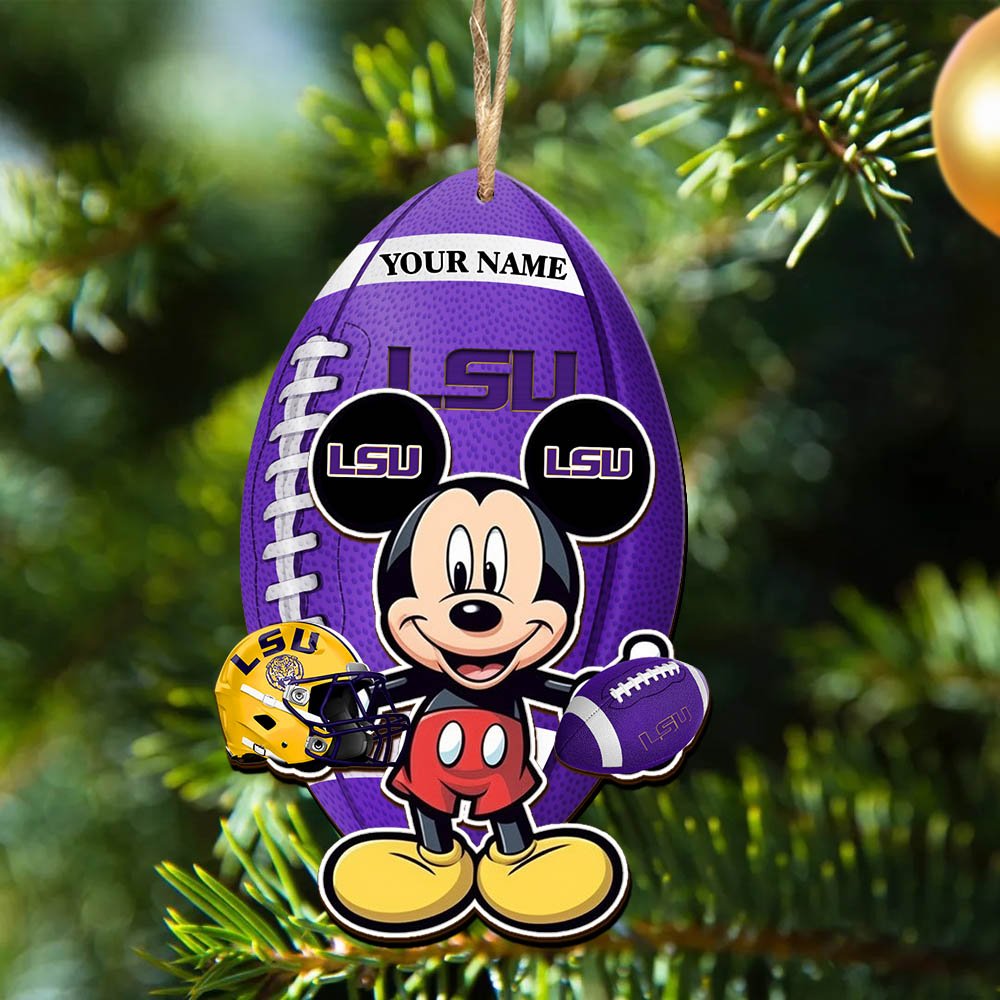 Alternative view of LSU TIGERS 2 Layered Wooden Ornament 2024 Version Custom Your Name, Sport Ornament, Sport Gifts For Lovers, Christmas Decor ETHY-52118