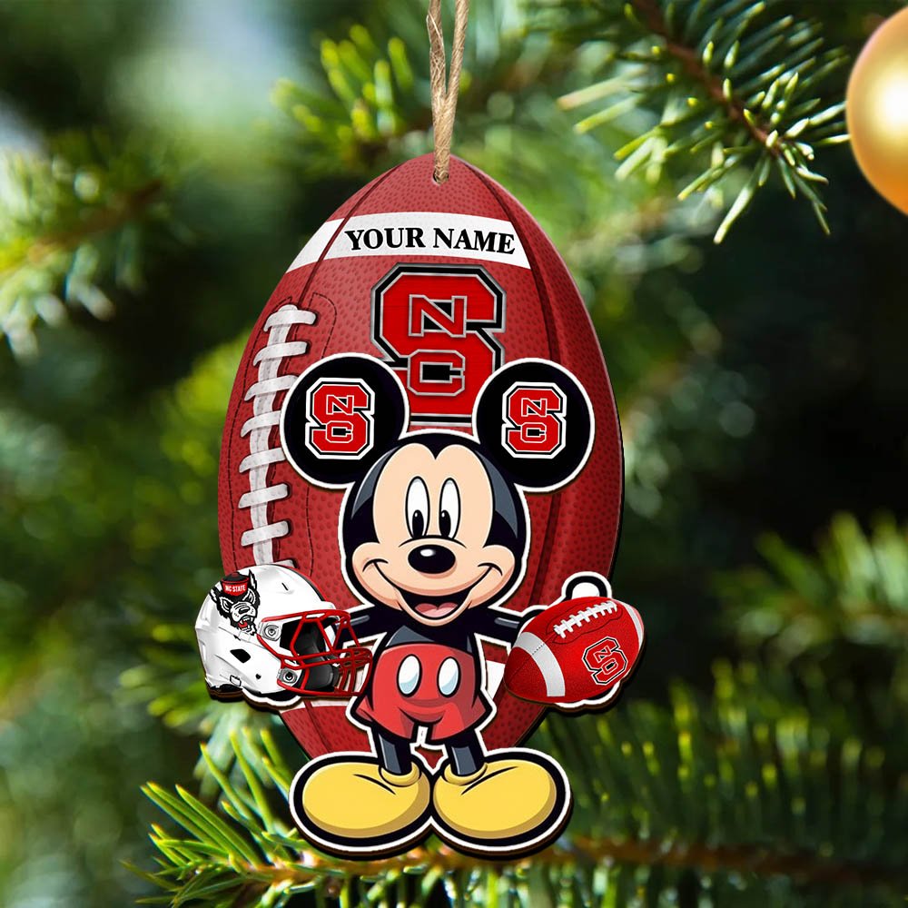 Alternative view of NC State Wolfpack 2 Layered Wooden Ornament 2024 Version Custom Your Name, Sport Ornament, Sport Gifts For Lovers, Christmas Decor ETHY-52118