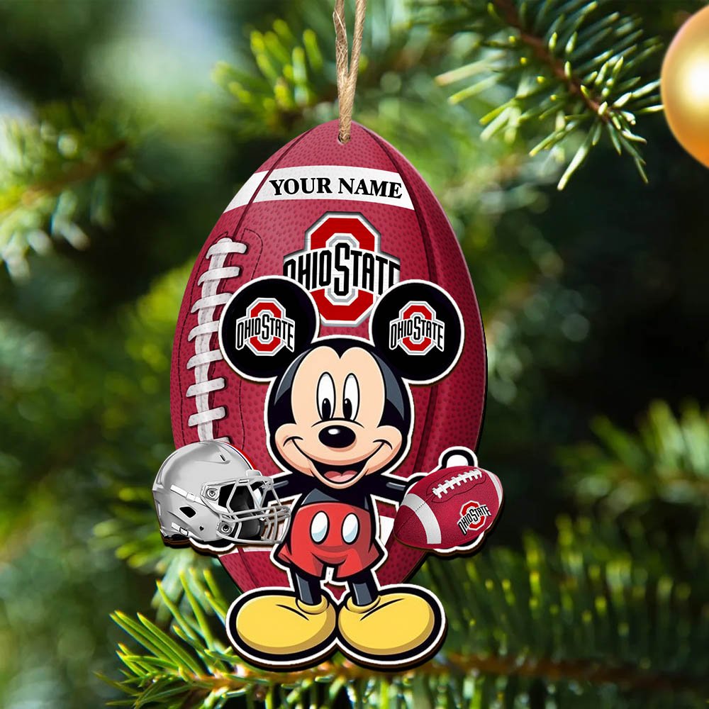 Alternative view of Ohio State Buckeyes 2 Layered Wooden Ornament 2024 Version Custom Your Name, Sport Ornament, Sport Gifts For Lovers, Christmas Decor ETHY-52118