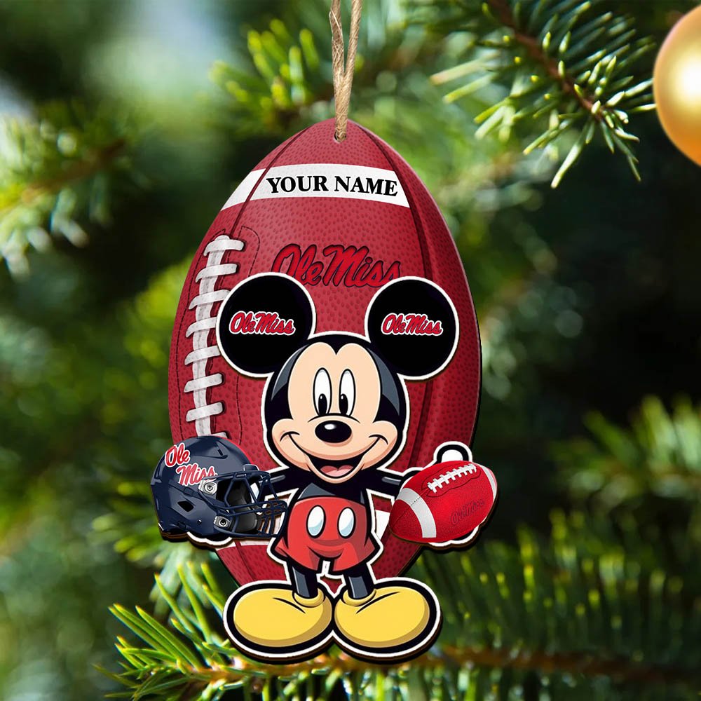 Alternative view of Ole Miss Rebels 2 Layered Wooden Ornament 2024 Version Custom Your Name, Sport Ornament, Sport Gifts For Lovers, Christmas Decor ETHY-52118