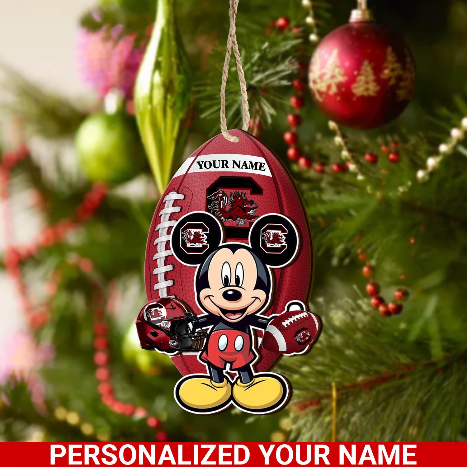 South Carolina Gamecocks 2 Layered Wooden Ornament 2024 Version Custom Your Name, Sport Ornament, Sport Gifts For Lovers, Christmas Decor ETHY-52118