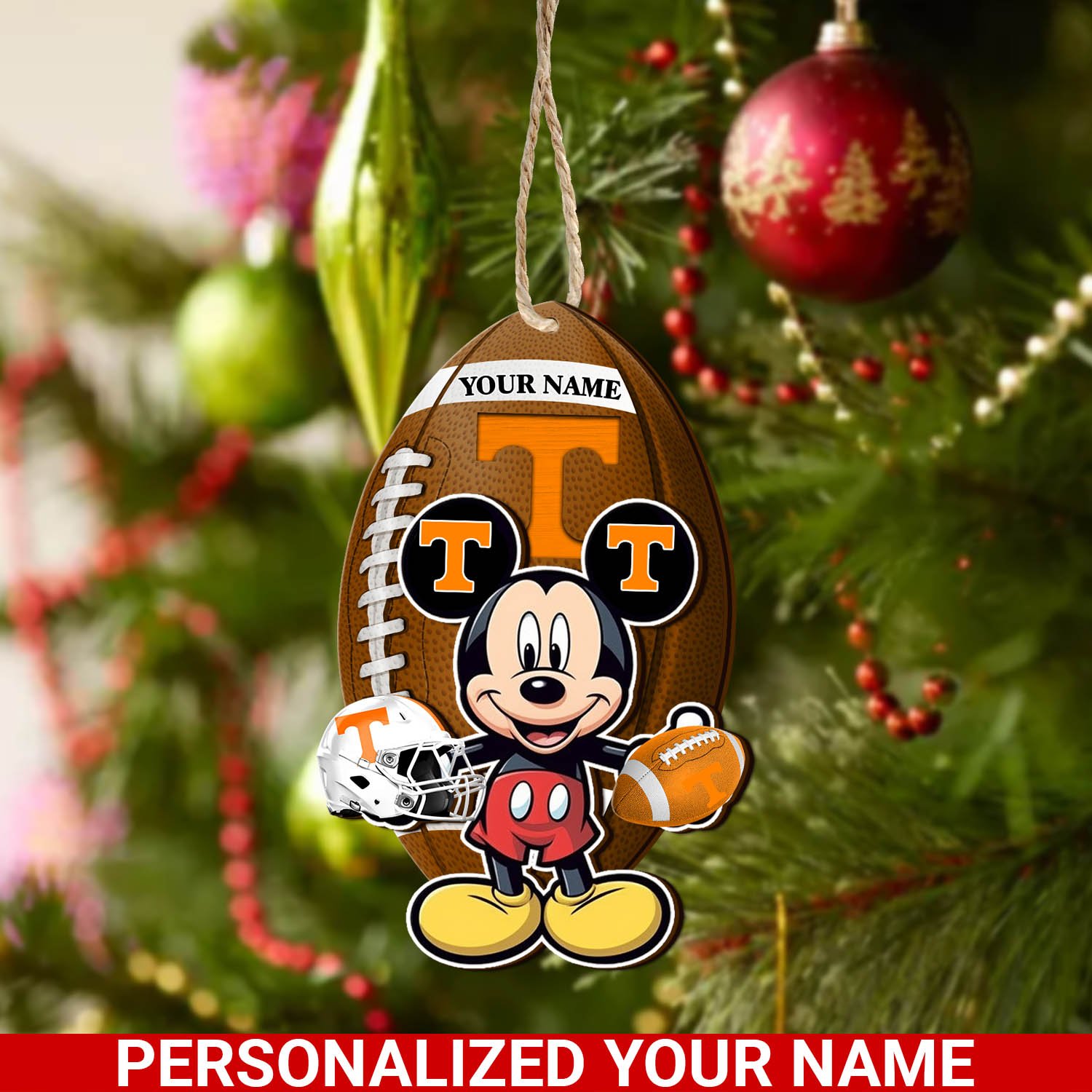 Tennessee Volunteers 2 Layered Wooden Ornament 2024 Version Custom Your Name, Sport Ornament, Sport Gifts For Lovers, Christmas Decor ETHY-52118