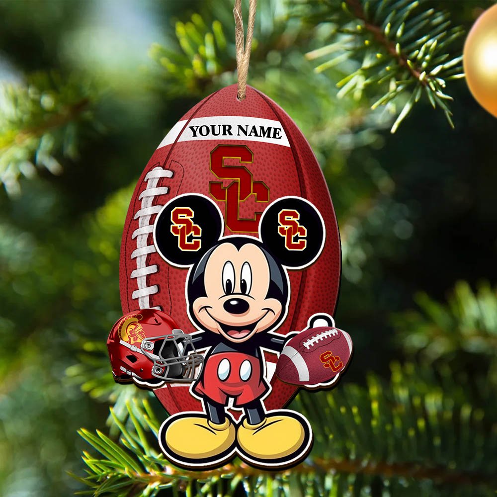 Alternative view of USC Trojans 2 Layered Wooden Ornament 2024 Version Custom Your Name, Sport Ornament, Sport Gifts For Lovers, Christmas Decor ETHY-52118