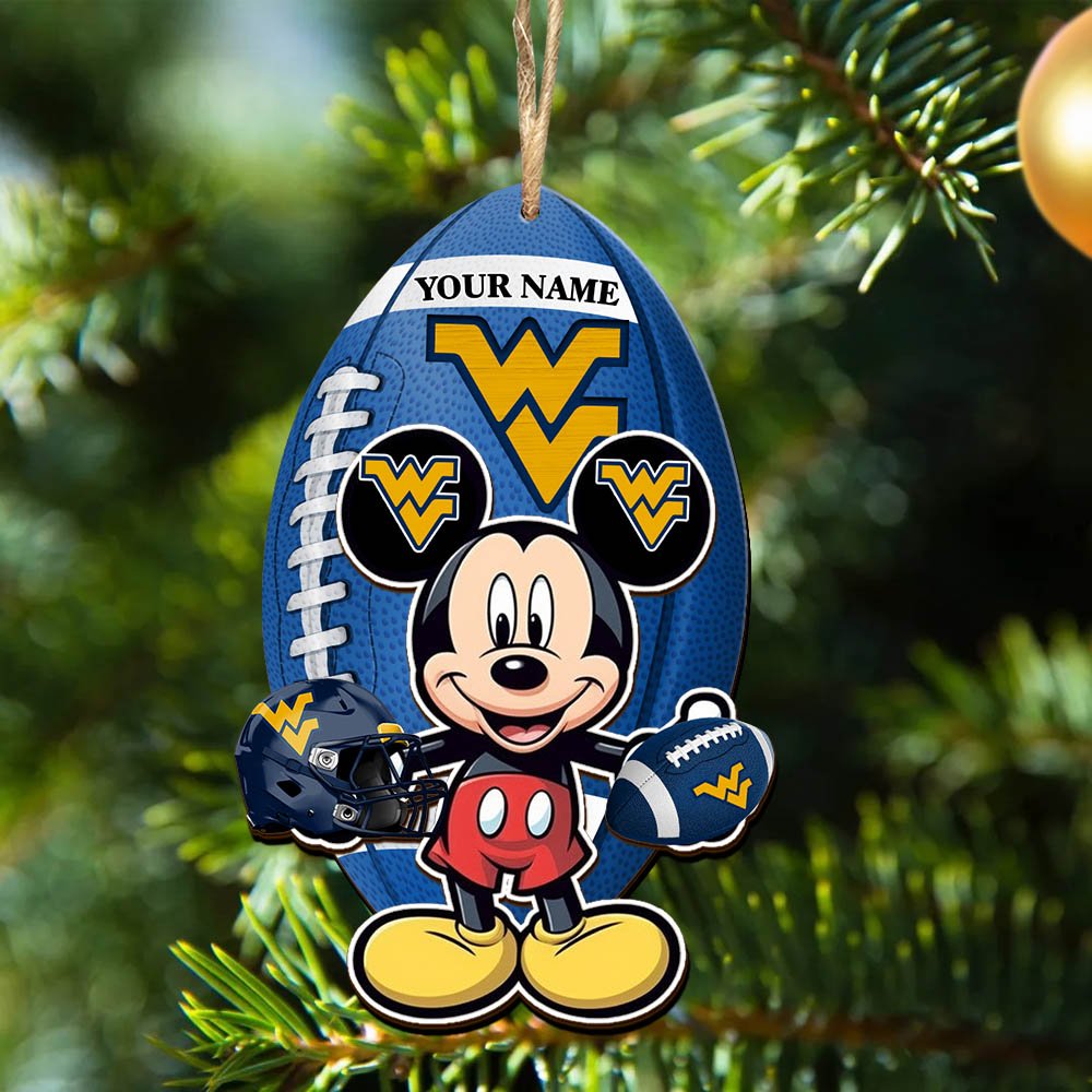 Alternative view of West Virginia Mountaineers 2 Layered Wooden Ornament 2024 Version Custom Your Name, Sport Ornament, Sport Gifts For Lovers, Christmas Decor ETHY-52118