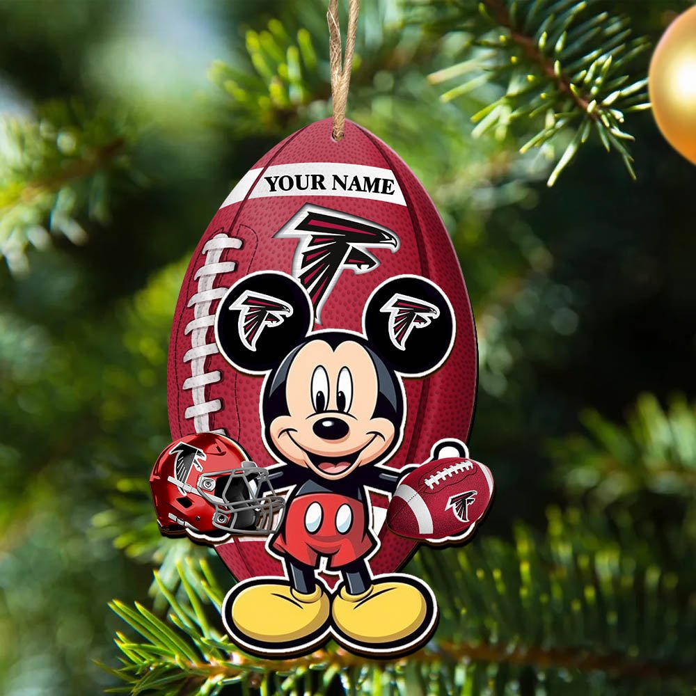 Alternative view of Atlanta Falcons 2 Layered Wooden Ornament 2024 Version Custom Your Name, Sport Ornament, Sport Gifts For Lovers, Christmas Decor ETHY-52118