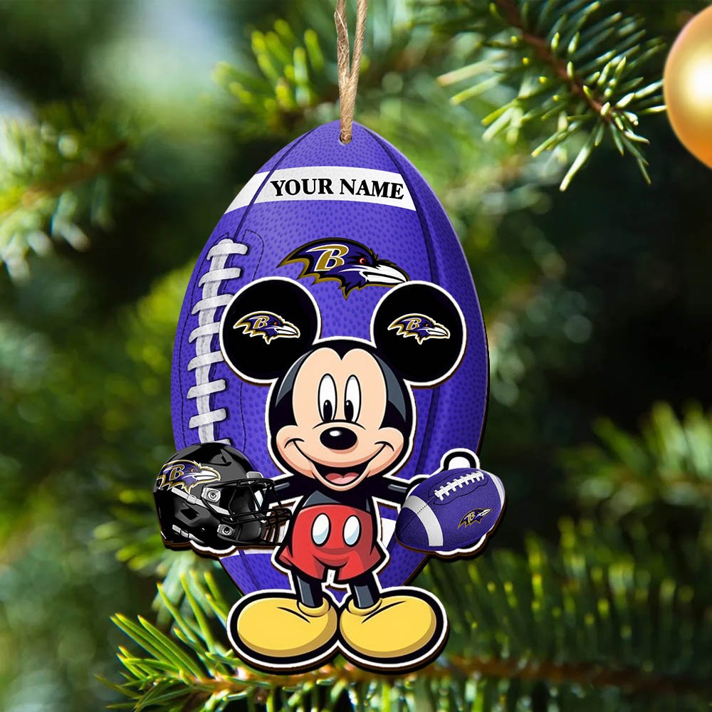 Alternative view of Baltimore Ravens 2 Layered Wooden Ornament 2024 Version Custom Your Name, Sport Ornament, Sport Gifts For Lovers, Christmas Decor ETHY-52118