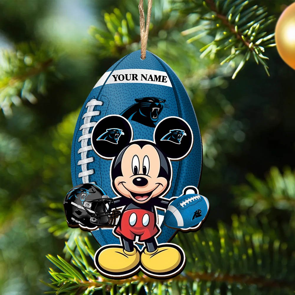 Alternative view of Carolina Panthers 2 Layered Wooden Ornament 2024 Version Custom Your Name, Sport Ornament, Sport Gifts For Lovers, Christmas Decor ETHY-52118